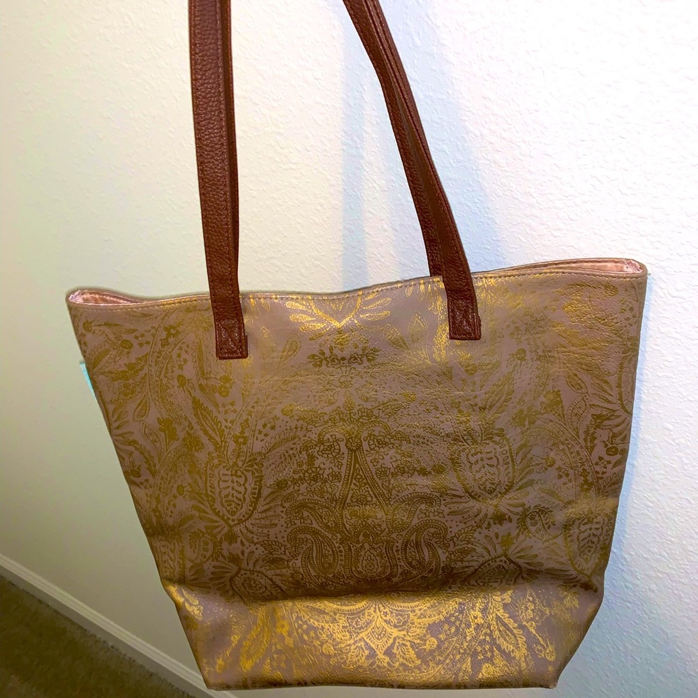 Gold bohemian tote